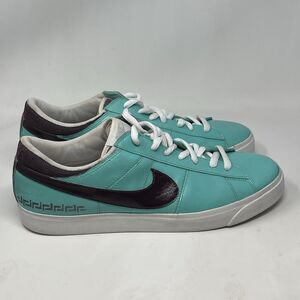 Nike Match Supreme Sneakers Mens 13 Azure Blue Leather Shoes 631656-110